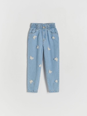 Reserved Baggyappliqué Jeans Meisjes Blauw | SMOBP-7180