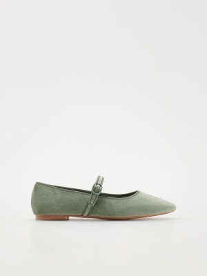 Reserved Ballerinas Loafers Dames Lichtolijfgroen | GJXFB-7904