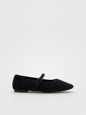 Reserved Ballerinas Loafers Dames Zwart | QAUCB-7348