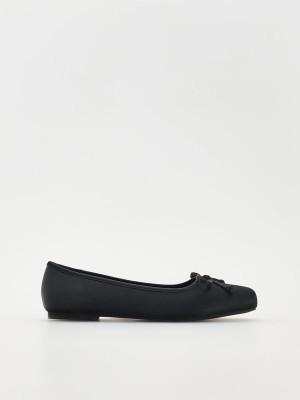 Reserved Ballerinasbow Detail Loafers Dames Zwart | SRUOH-3246