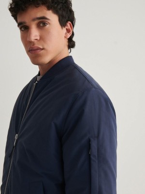 Reserved Bomber Jassen Heren Grijs Blauw | YPSWD-0742