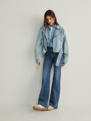 Reserved Bootcut Jeans Dames Blauw | AMHUD-5397