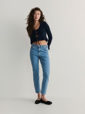 Reserved Boyfriend Slim Jeans Dames Blauw | CBPYN-1734