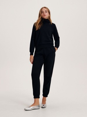 Reserved Cargo Broek Dames Zwart | HTCQB-4238