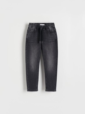 Reserved Elastic Carrot Jeans Jongens Zwart | ICAQT-3754