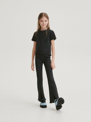 Reserved Flare Broek Meisjes Donkergrijs | WIPQM-7329