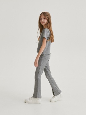 Reserved Flare Broek Meisjes Lichtgrijs | QUZMD-9648