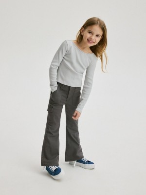 Reserved Flarecargo Pockets Broek Meisjes Donkergrijs | NAHJW-7412