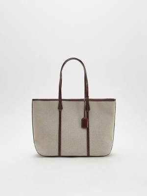 Reserved Jacquard Shopper Tassen Dames Gekleurd | XTHSI-5391