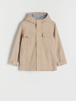 Reserved Katoenen Parka Jassen Jongens Beige | SFIAC-5321