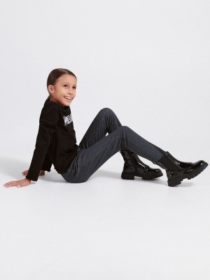 Reserved Katoenen Rich Leggings Broek Meisjes Donkergrijs | LSAGX-8354