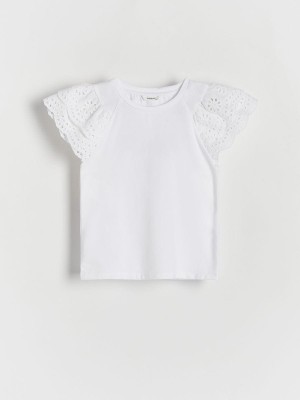 Reserved Katoenen T-shirts Meisjes Wit | COAEN-6781