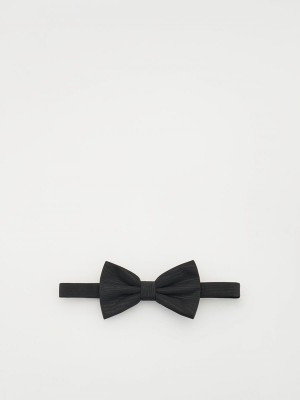 Reserved Klassieke Bow Tie Riemen Heren Zwart | EACPQ-2601