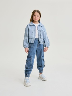 Reserved Klassieke Denim Joggers Jeans Meisjes Blauw | ZJTUK-8513