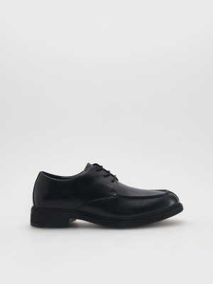 Reserved Leren Derby Schoenen Heren Zwart | UTLSK-7214