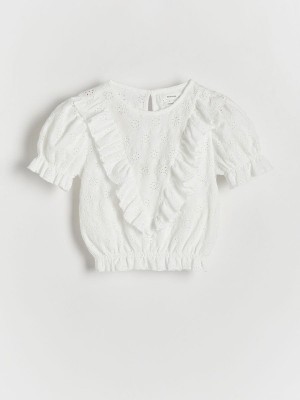 Reserved Openwork Flounce T-shirts Meisjes Room | JQOXN-7138