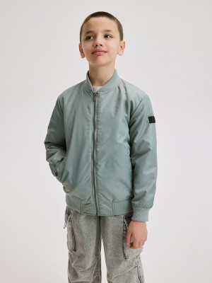 Reserved Oversized Bomber Jassen Jongens Turquoise Groen | JSWDV-6109