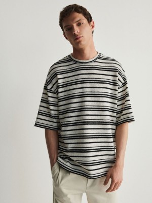 Reserved Oversized Stripe T-shirts Heren Room | AYHEM-8309