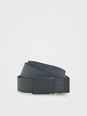 Reserved Patterned Webbing Riemen Heren Donkergrijs | QCJIH-5104