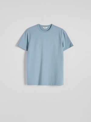 Reserved Plain Boxy T-shirts Heren Blauw | KXCOD-4513