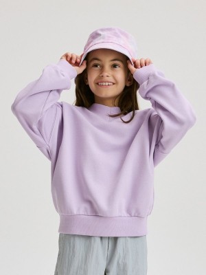 Reserved Plain Katoenen Rich Sweatshirts Meisjes Lavendel | SBTCG-5623