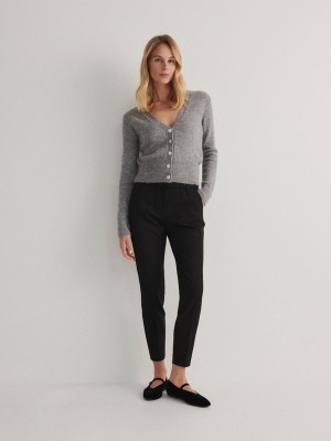 Reserved Pressed Crease Broek Dames Zwart | NFJHI-0471