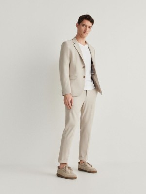 Reserved Pressed Crease Broek Heren Beige | KXODA-6035