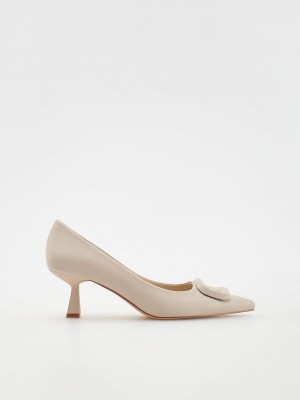 Reserved Pumps Hakken Dames Beige | WAEJB-1053