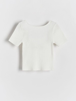 Reserved Rib Knit T-shirts Meisjes Room | RWVQC-7491