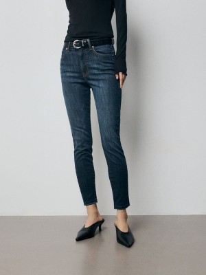 Reserved Sculpt Jeans Dames Donkerblauw | APTFY-7364