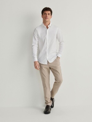 Reserved Slim Fit Overhemd Heren Wit | GZAKY-3741