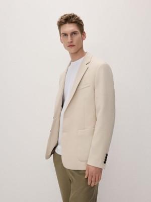 Reserved Slim Fit Pakken Heren Beige | UQWJX-9054