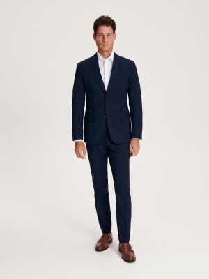 Reserved Slim Fit Pakken Heren Donkerblauw | PLDAN-2748