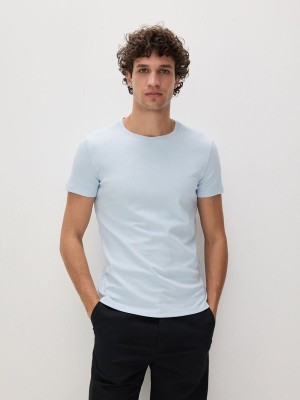 Reserved Slim Fit T-shirts Heren Blauw | AGOSC-0139