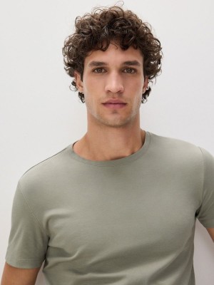 Reserved Slim Fit T-shirts Heren Lichtgroen | SZQEO-6509