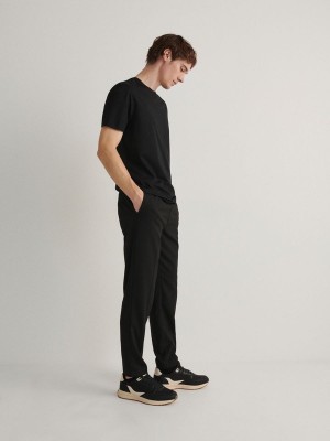 Reserved Slim Joggers Broek Heren Zwart | PQKGD-5302