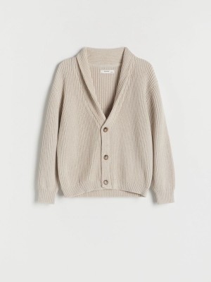 Reserved Structural Cardigan Truien Jongens Beige | EOWTJ-1405