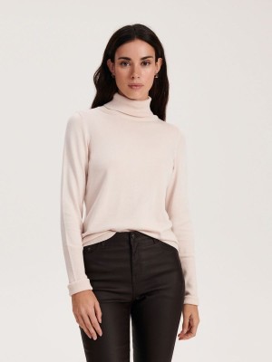 Reserved Viscose Blend Turtleneck Truien Dames Beige | KXFAN-5890