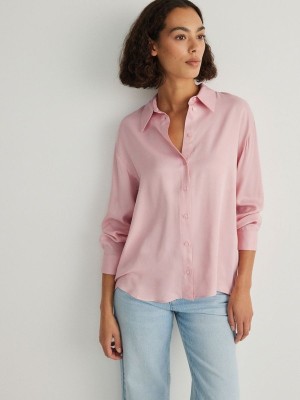 Reserved Viscose Overhemd Dames Roze | PXUVA-1072