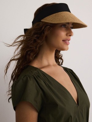 Reserved Woven Visorribbon Detail Caps Dames Bruin | HIDAS-3628