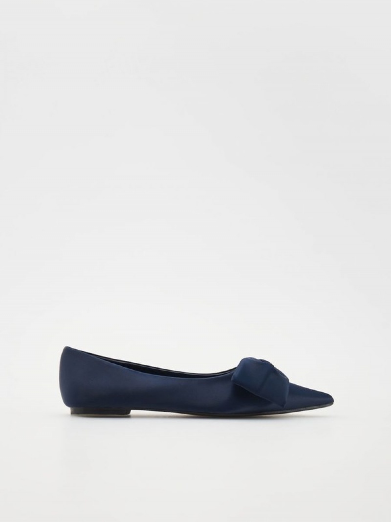 Reserved Ballerinasbow Detail Loafers Dames Donkerblauw | RANMD-0713