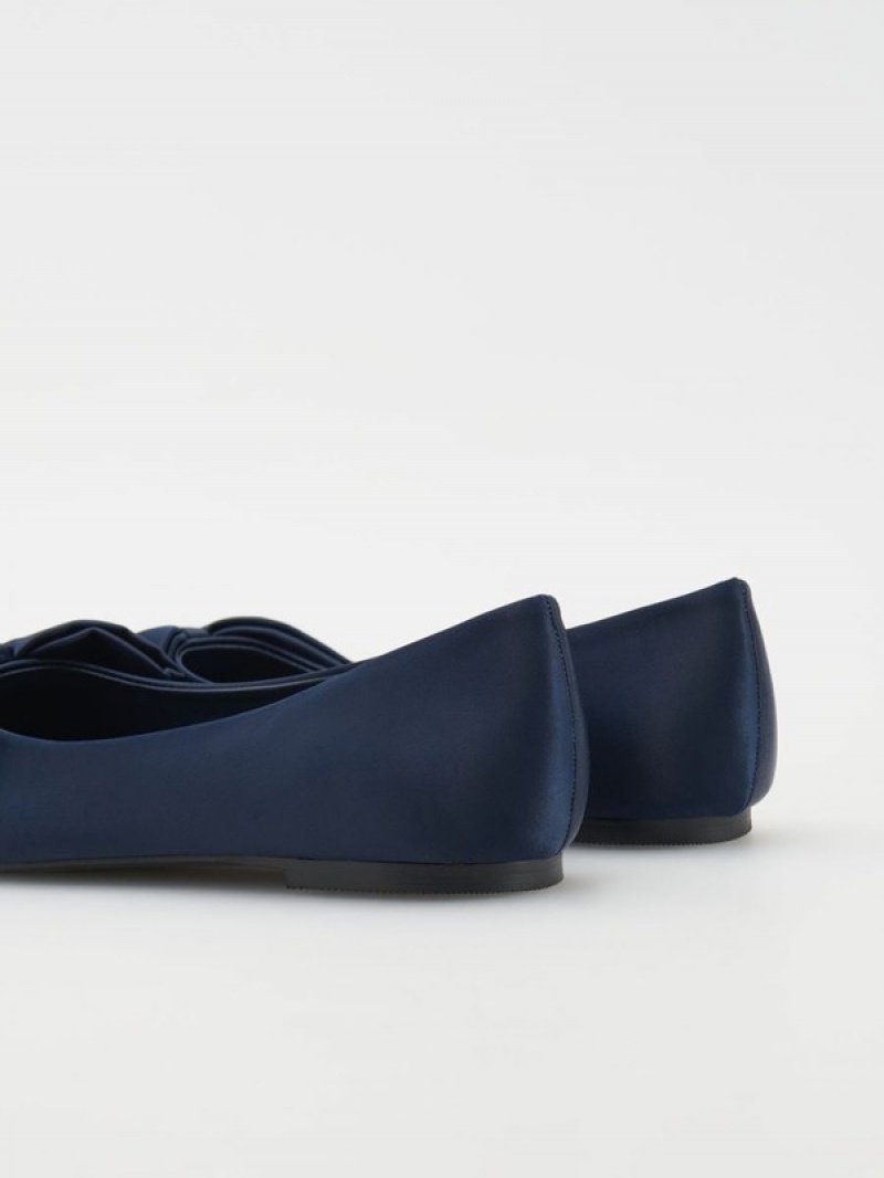 Reserved Ballerinasbow Detail Loafers Dames Donkerblauw | RANMD-0713