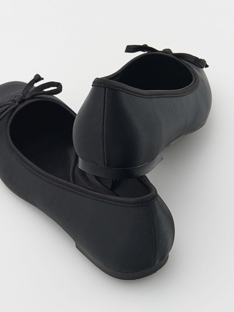 Reserved Ballerinasbow Detail Loafers Dames Zwart | SRUOH-3246