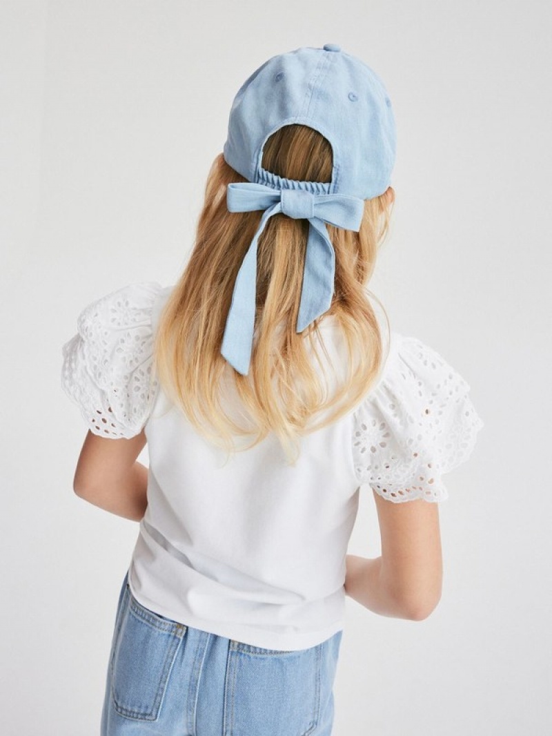 Reserved Baseballbow Detail Hoeden Meisjes Blauw | IUQGN-0294