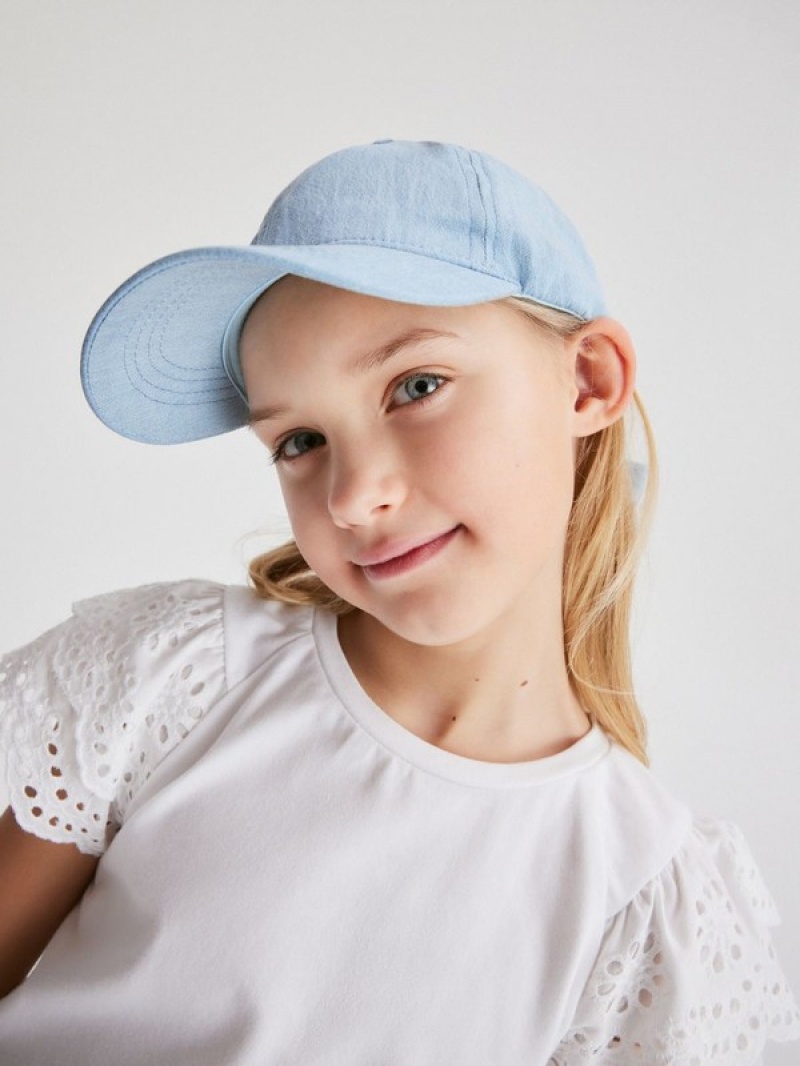 Reserved Baseballbow Detail Hoeden Meisjes Blauw | IUQGN-0294