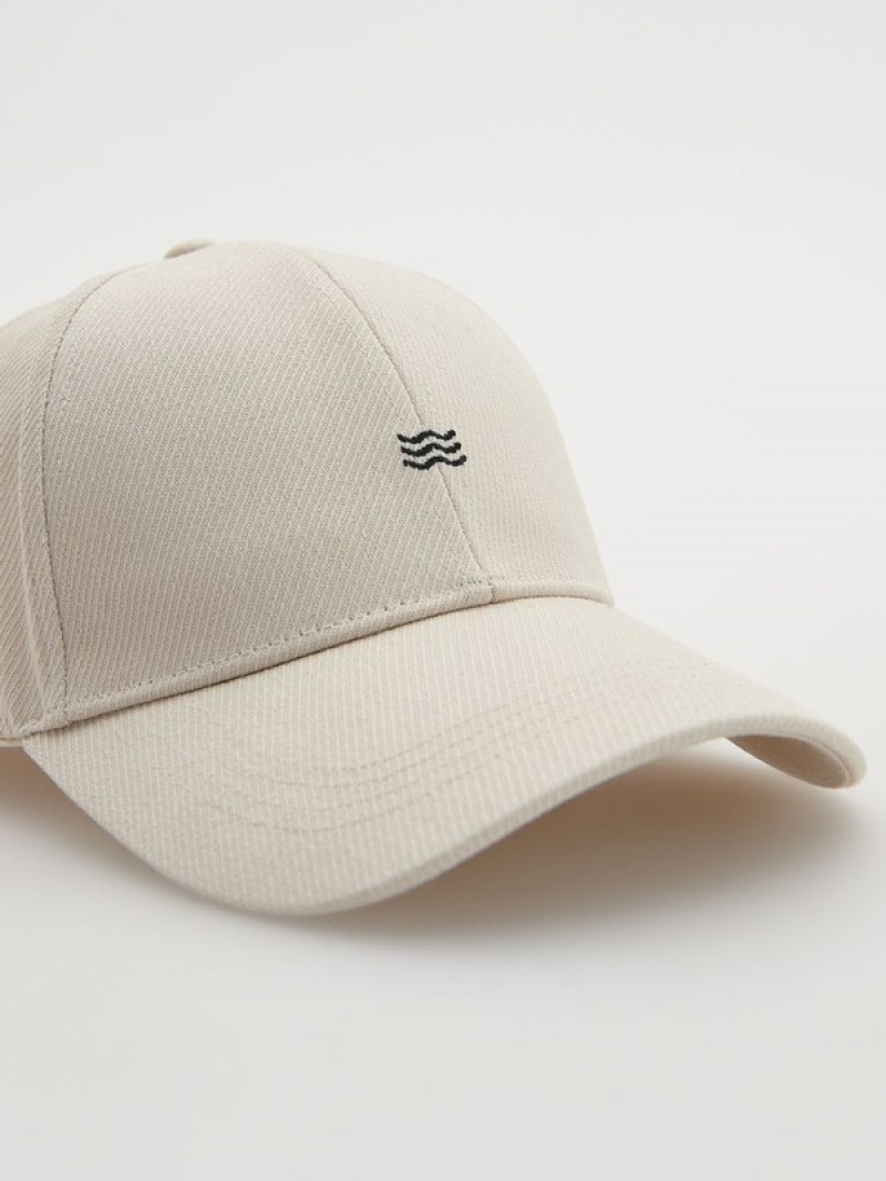 Reserved Baseballembroidery Caps Heren Beige | CSGFB-2985