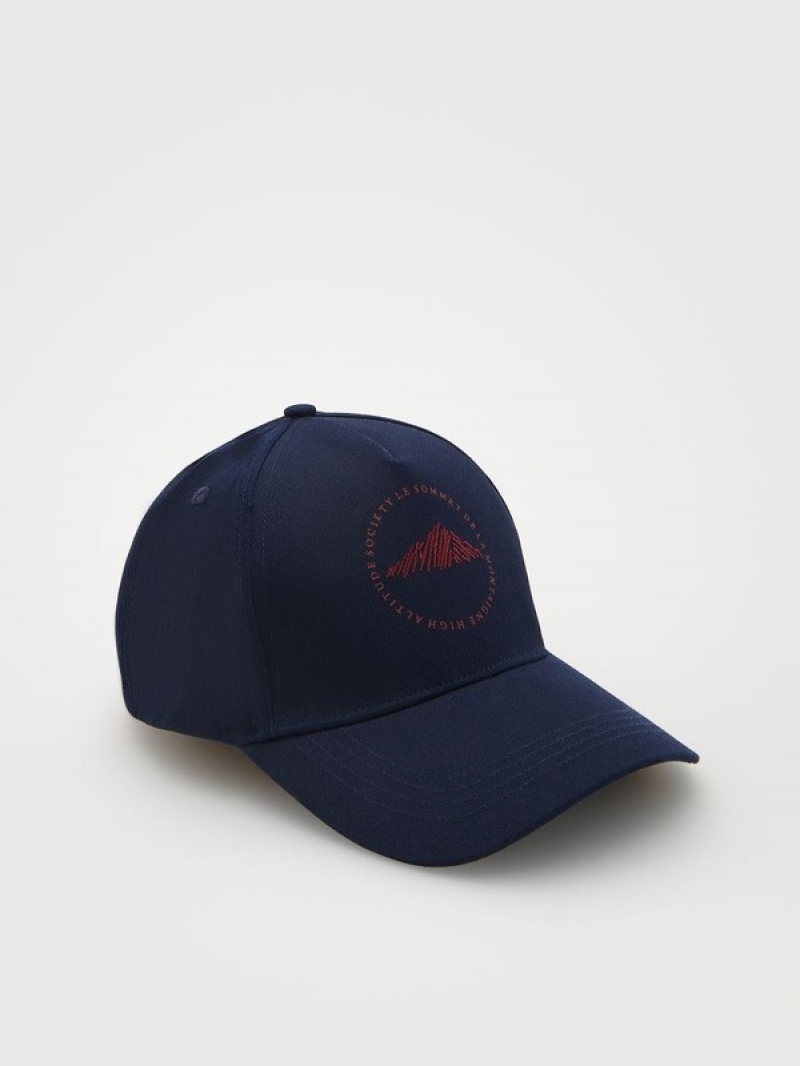 Reserved Baseballembroidery Caps Heren Donkerblauw | FZBCD-7209