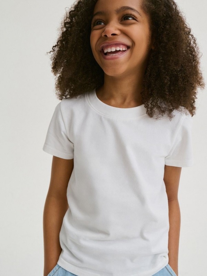 Reserved Basic Katoenen Rich T-shirts Meisjes Room | VQZKL-5364