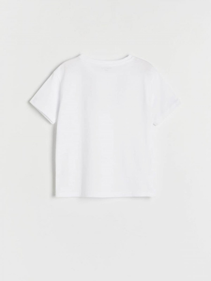 Reserved Basic Katoenen T-shirts Jongens Wit | YAWLB-2681