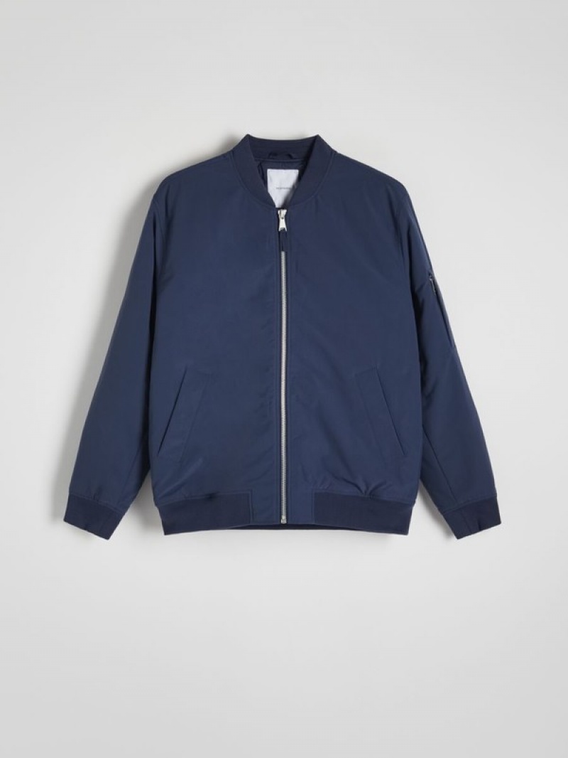 Reserved Bomber Jassen Heren Grijs Blauw | YPSWD-0742